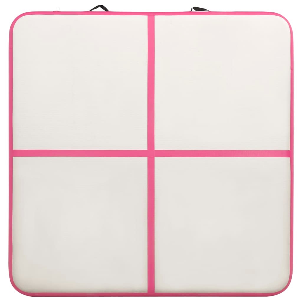 Inflatable Gymnastics Mat with Pump 200x200x20 cm PVC Pink